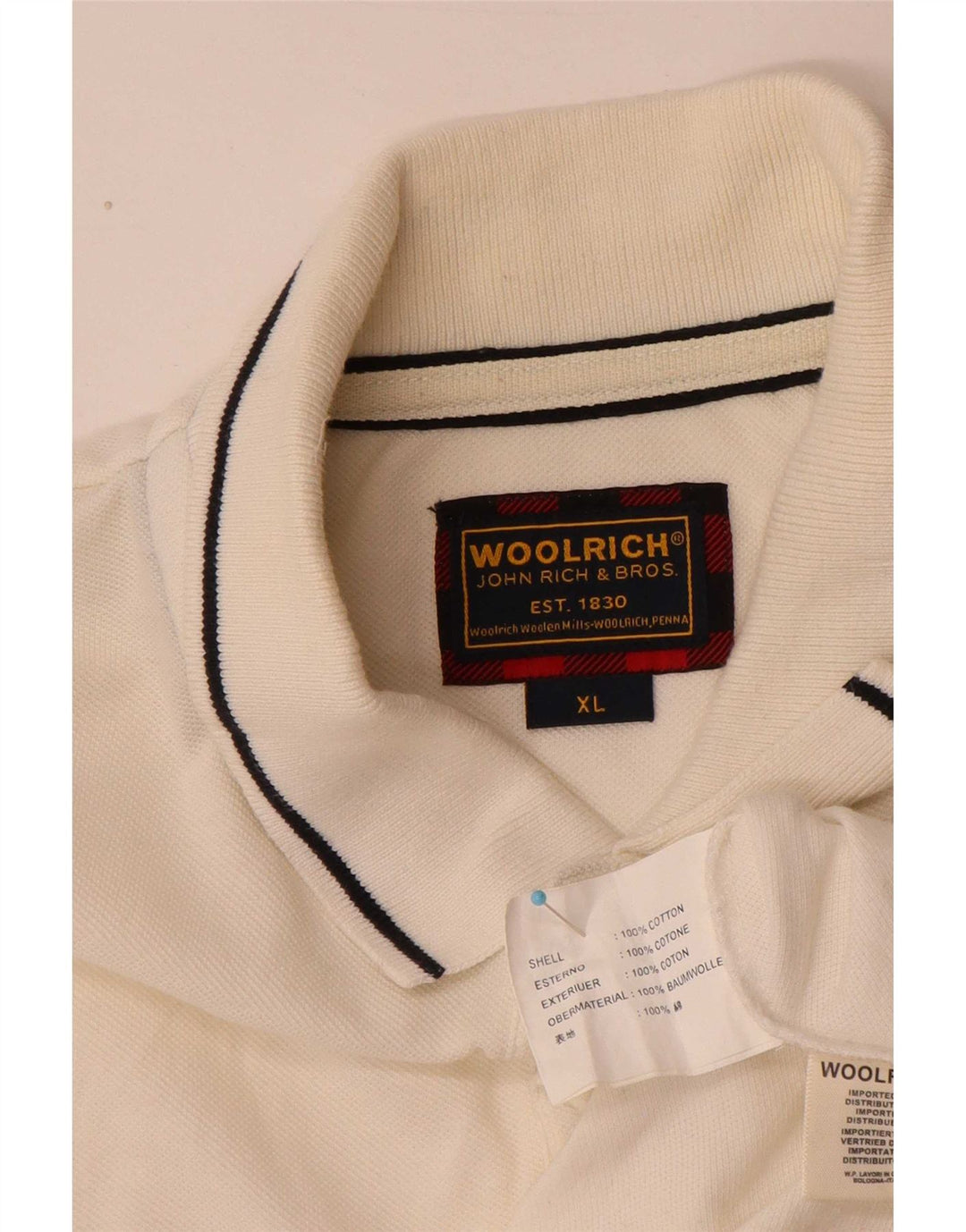 Woolrich muška polo majica XL bijeli pamuk