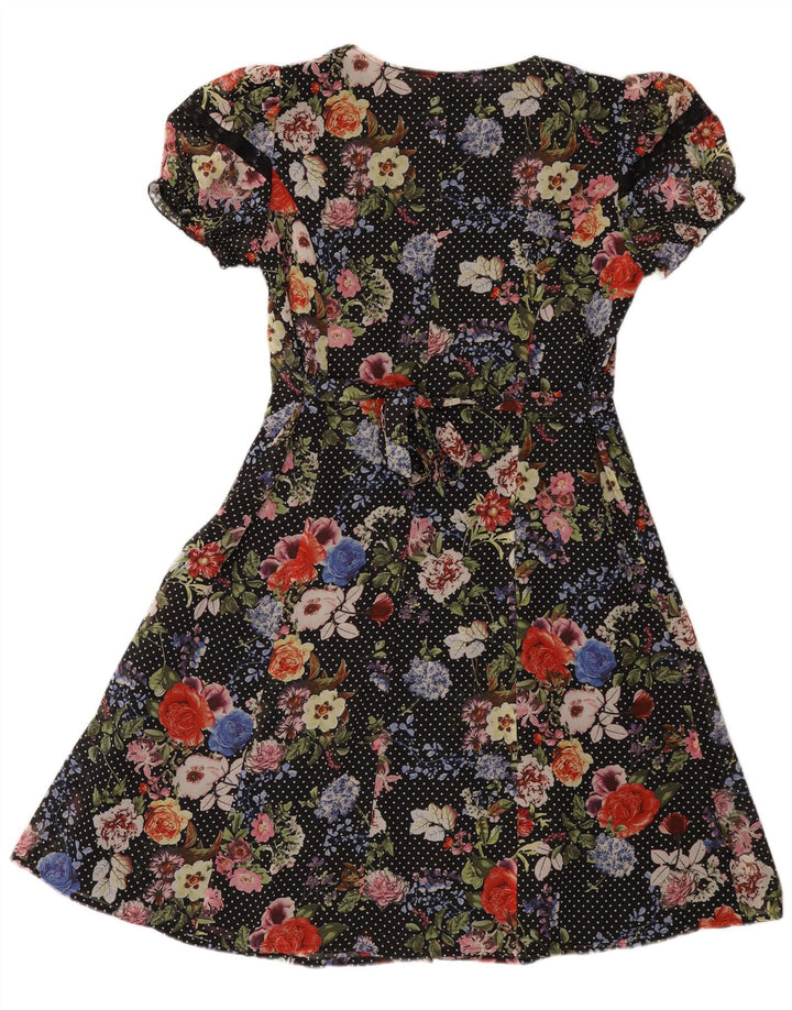 Mona ženska haljina A-kroja EU 42, veliki višebojni cvjetni poliester