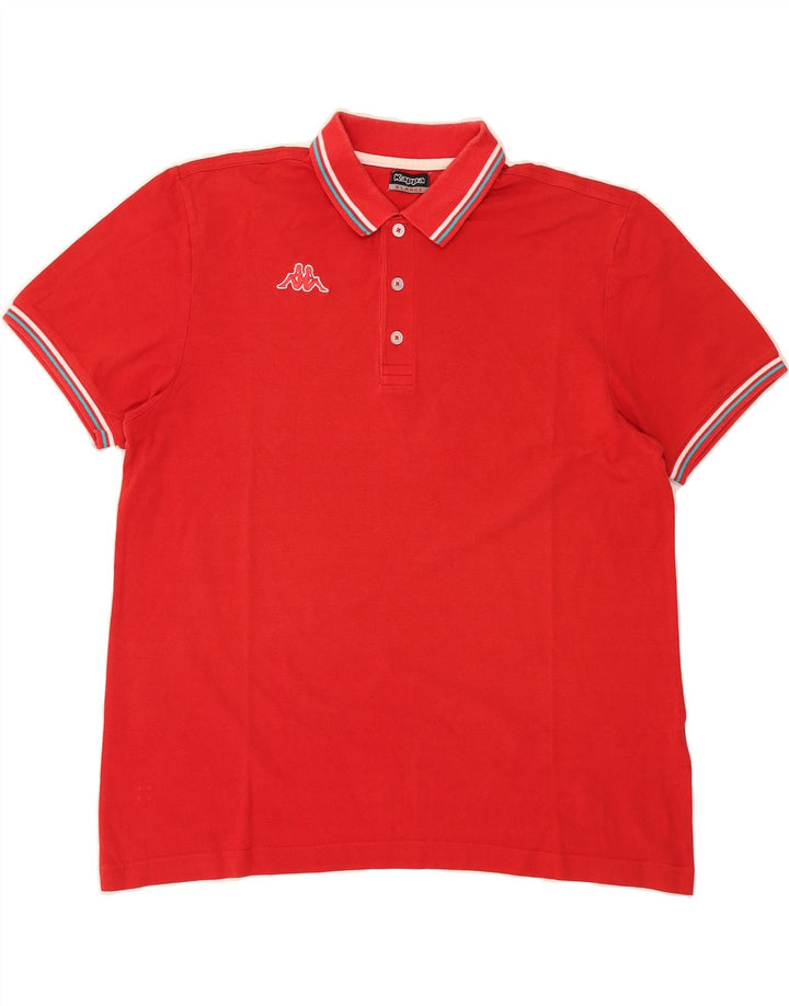 KAPPA Mens Polo Shirt XL Red Vintage Kappa and Second-Hand Kappa from Messina Hembry 