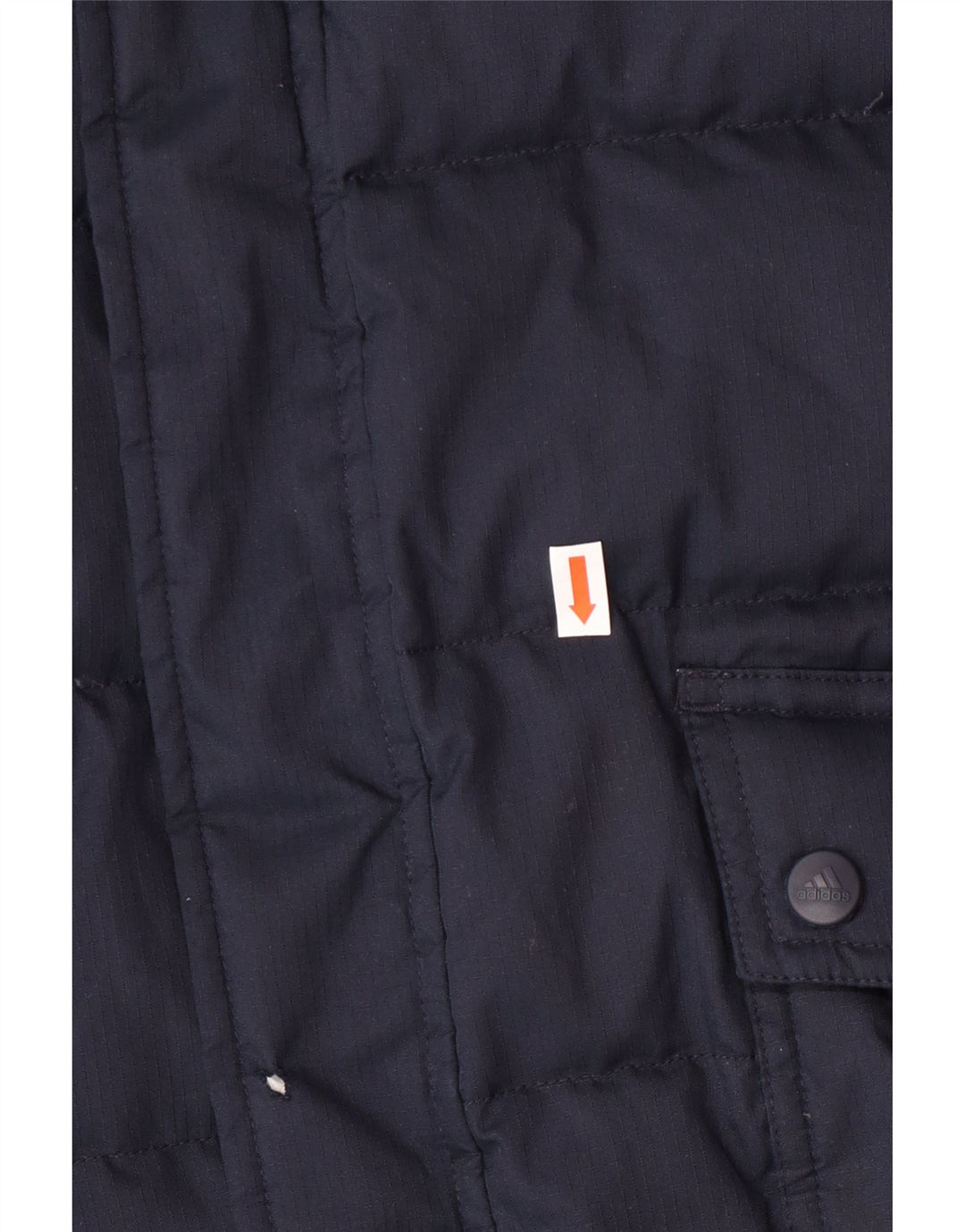 ADIDAS Boys Padded Jacket 13-14 Years Blue Colourblock Polyester