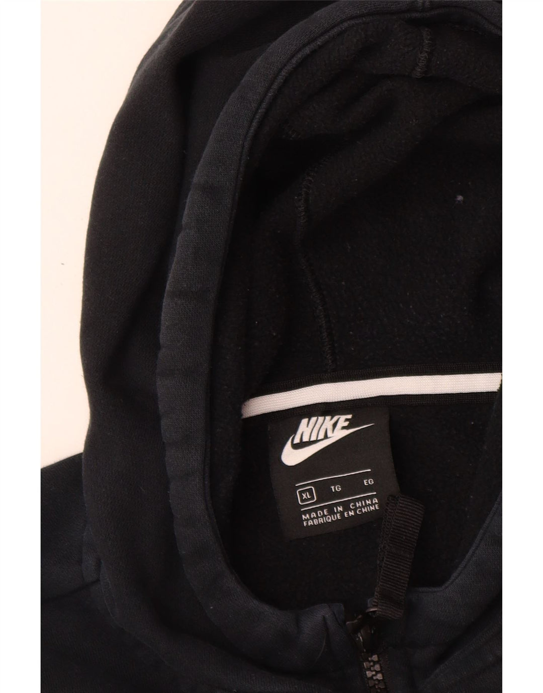 NIKE Boys Graphic Zip Hoodie pulover 13-14 Years XL Black Colourblock