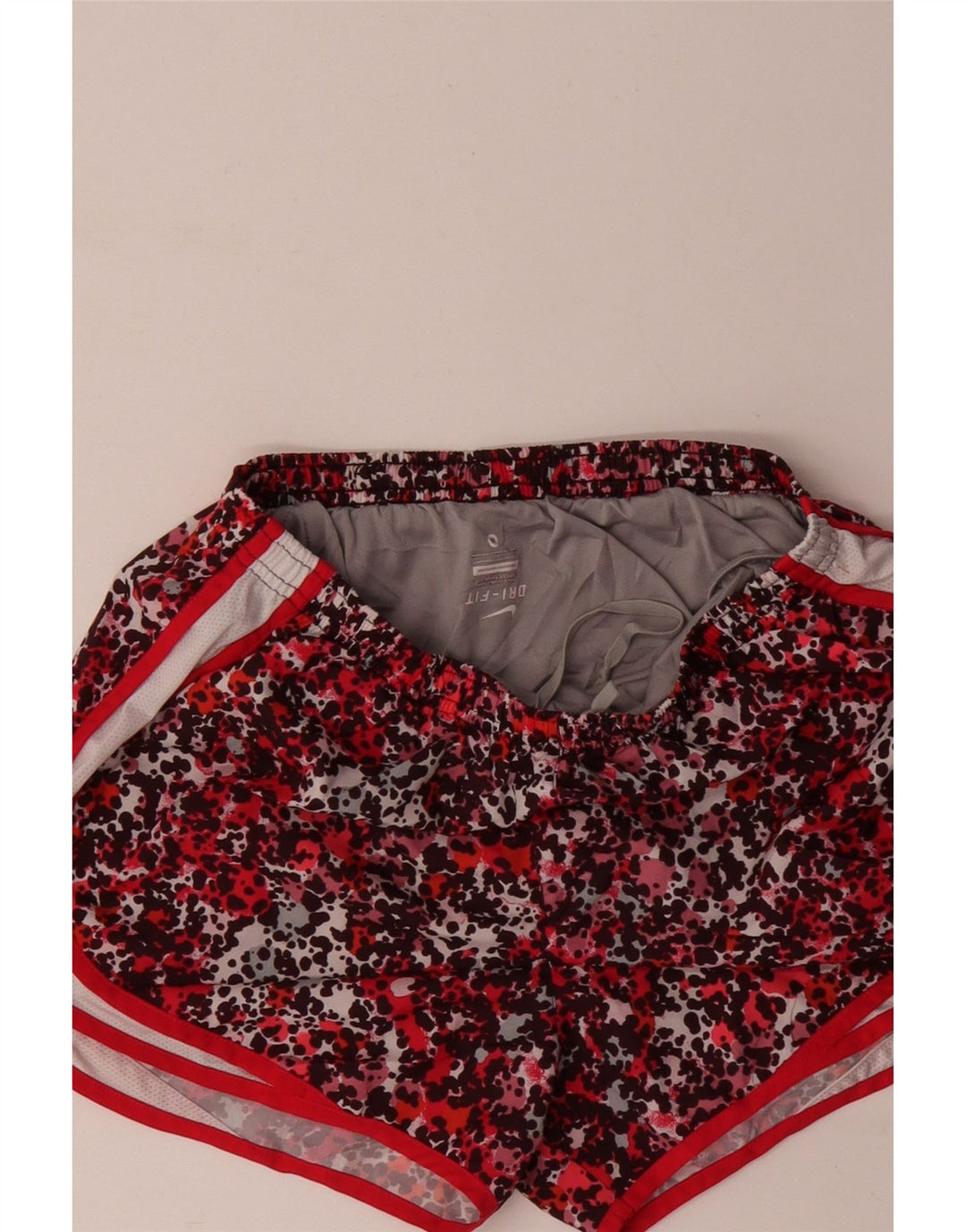 NIKE Ženske Dri Fit Sportske Kratke Hlače UK 14 Medium Red Animal Print Poliester