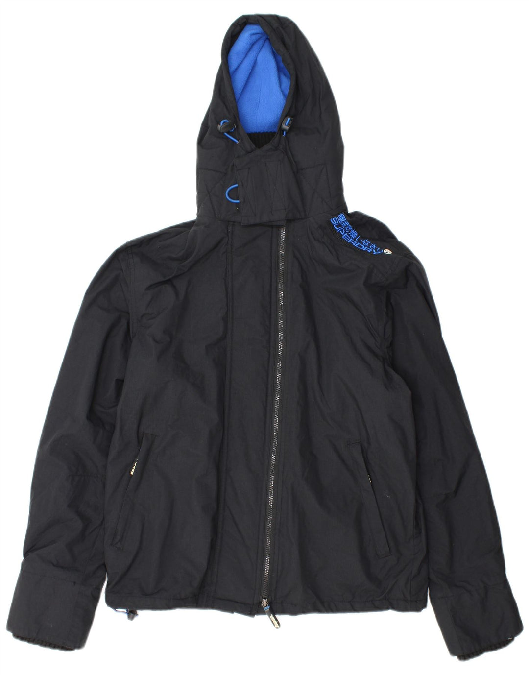 SUPERDRY Ženska grafička vjetrovka jakna UK 14 srednje crna