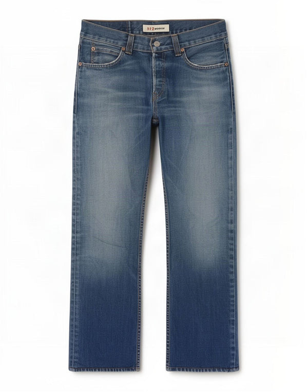 Levi's muške 512 Bootcut traperice W31 L28 plavi pamuk
