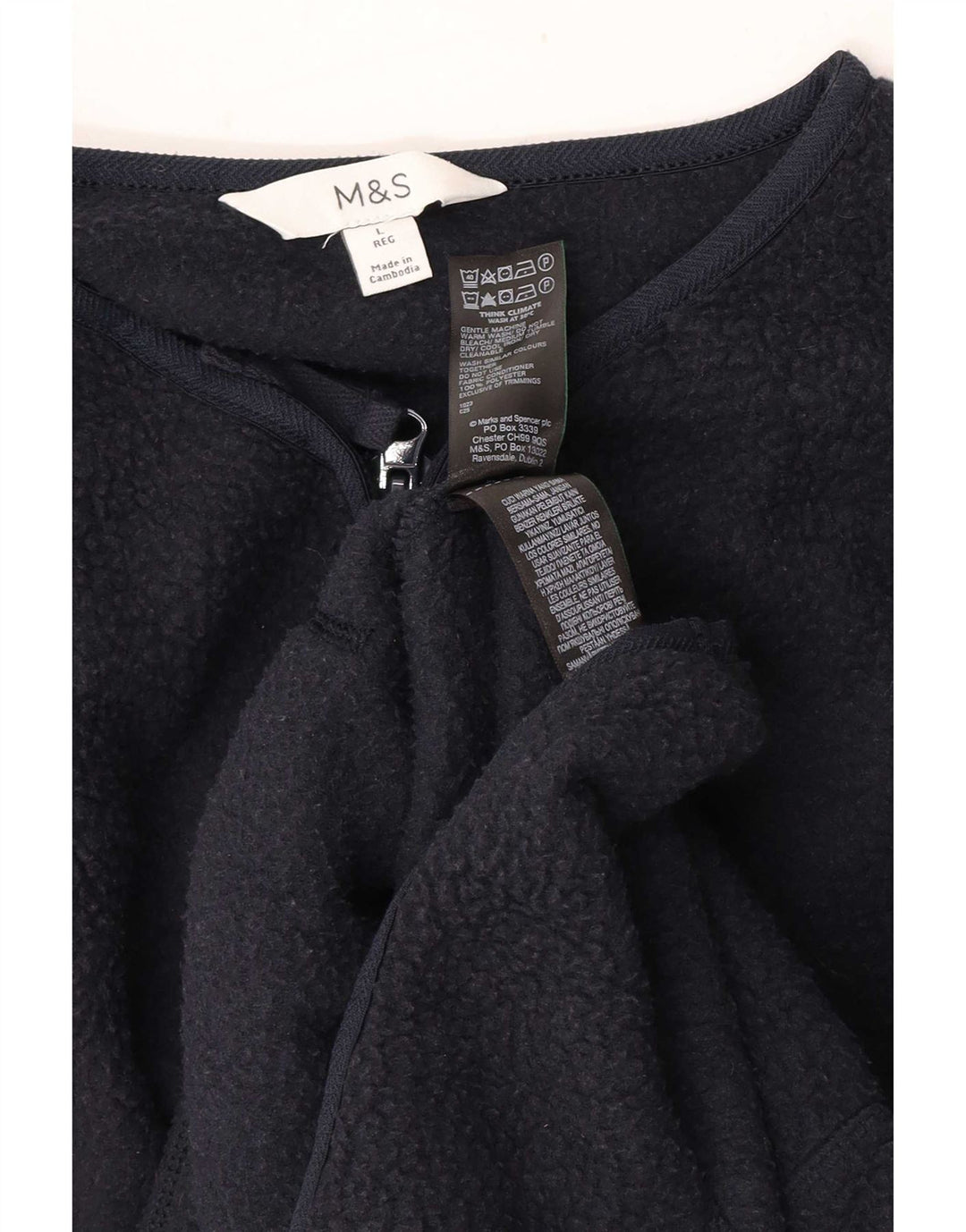 Marks & Spencer ženska jakna od flisa UK 16 velika tamnoplava poliester