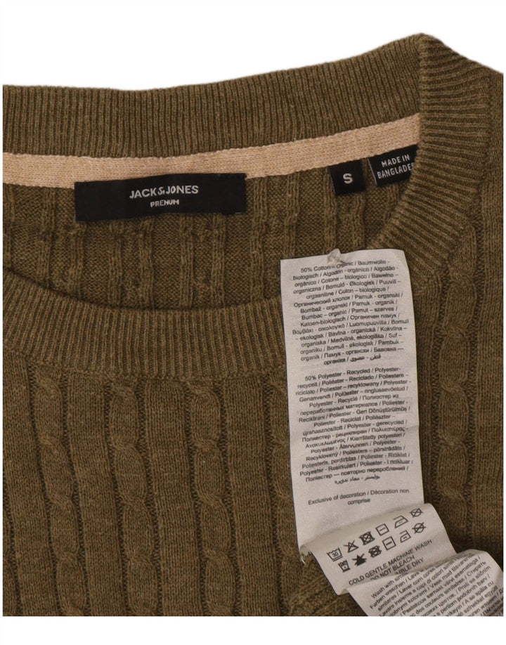 Jack & Jones muški džemper s okruglim izrezom, mali kaki
