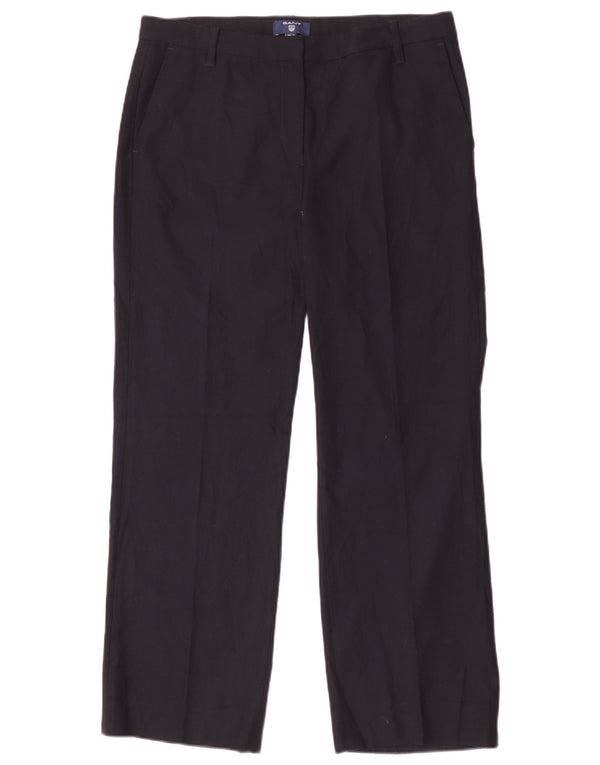 Gant ženske hlače ravnog odijela UK 14 Large W30 L29 tamnoplavi poliester