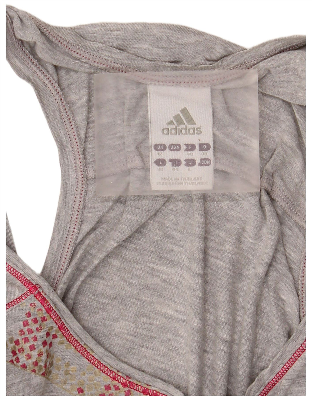 Adidasov ženski grafički prsluk UK 12 Medium Grey Flected