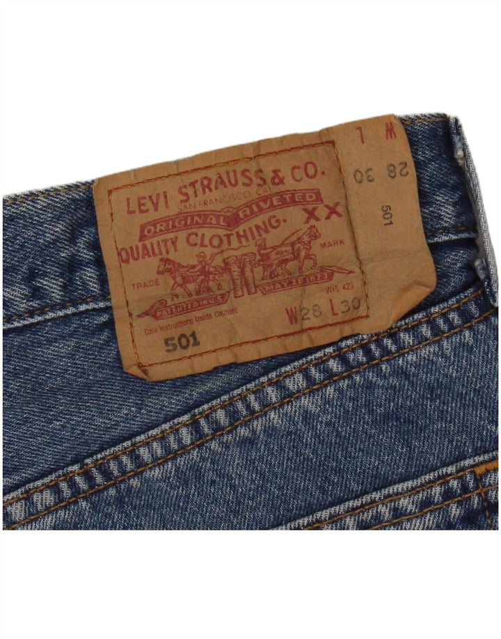 LEVI'S ženske 501 traper kratke hlače W28 srednje plave