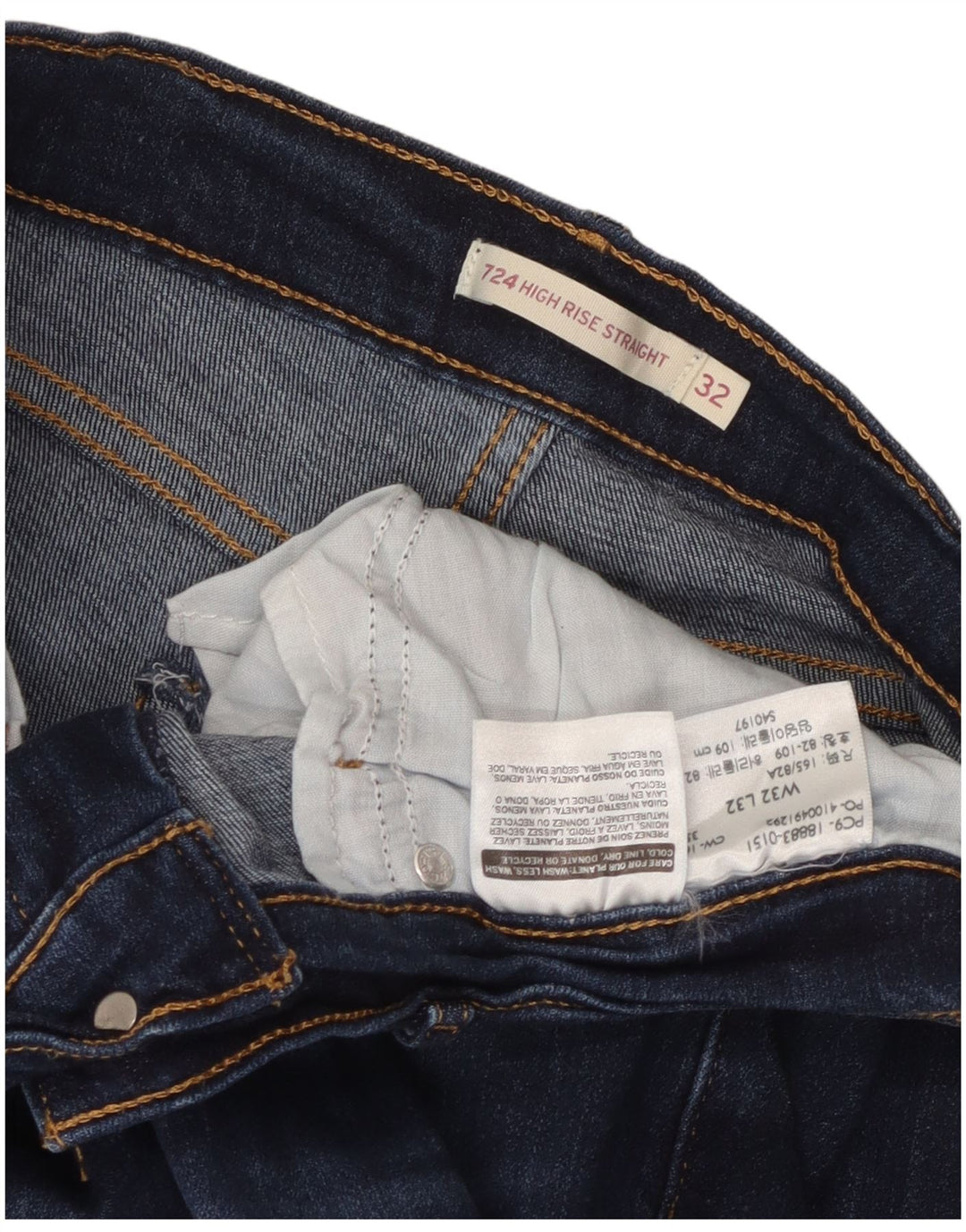 Levi's ženske ravne traperice visokog struka 724 W32 L32 Plave