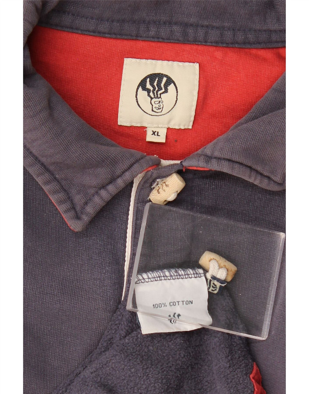 FAT FACE Muška polo majica dugih rukava XL tamnoplavi pamuk