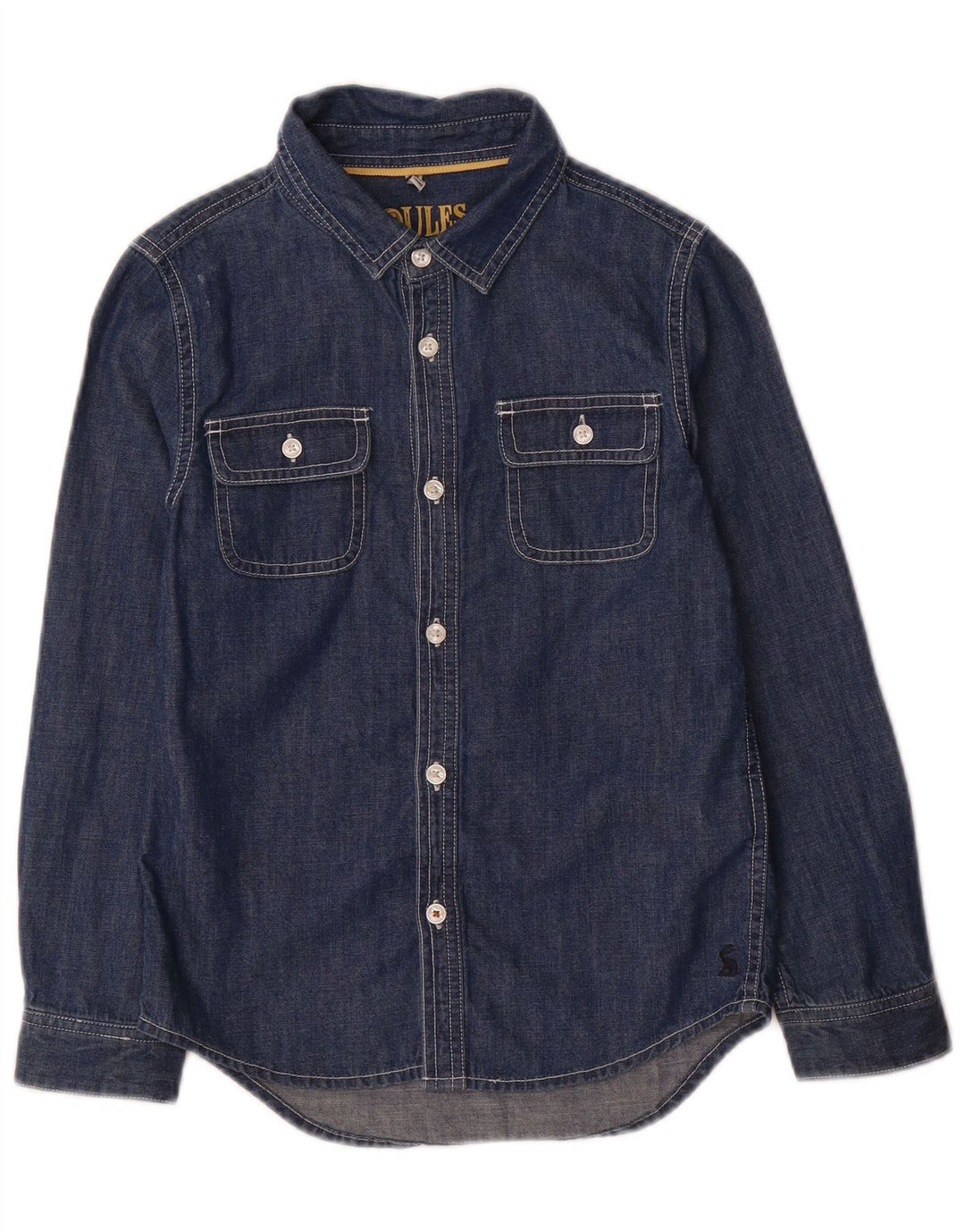 Joules Denim košulja za dječake 7-8 godina tamnoplavi pamuk