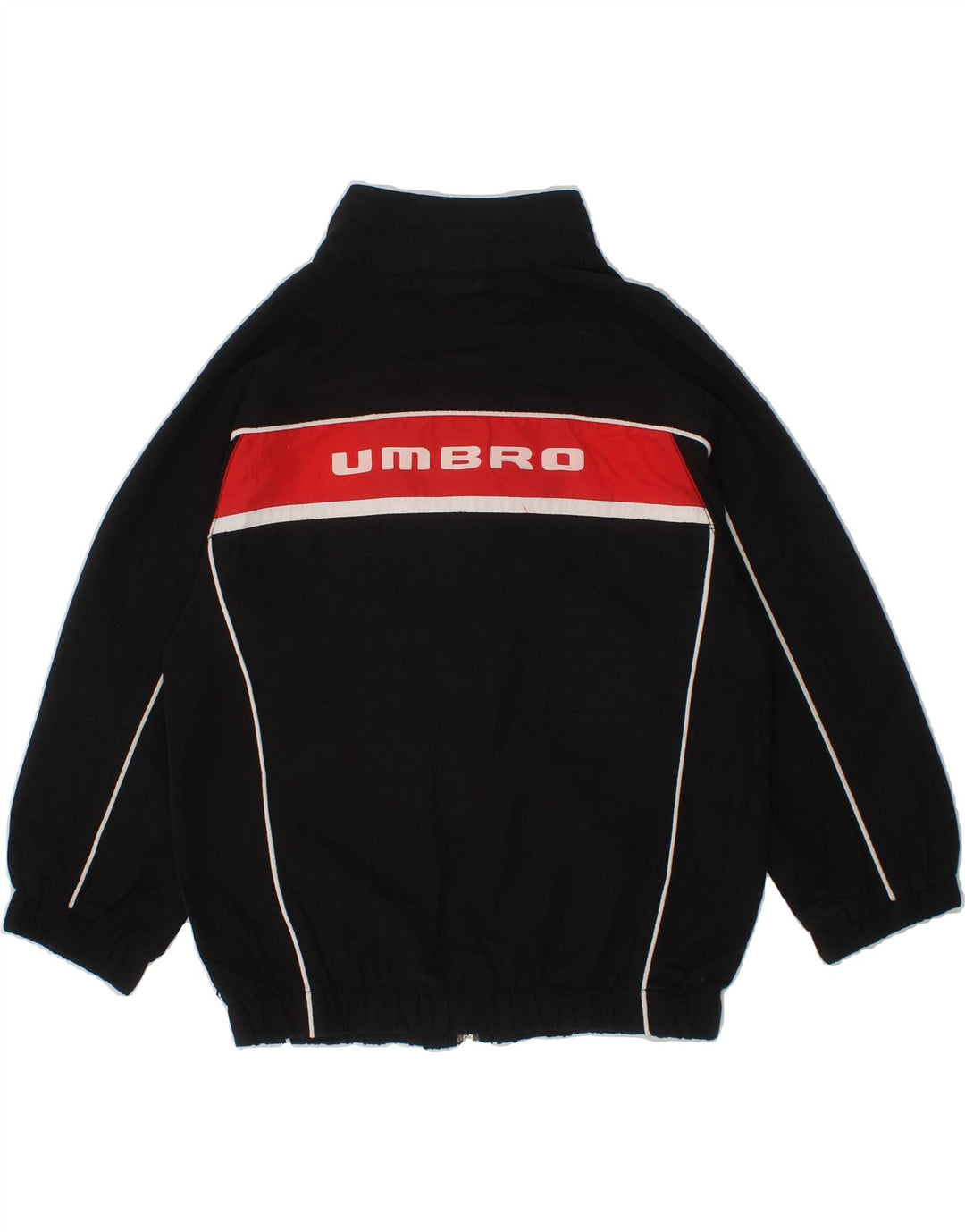 UMBRO Boys Graphic Tracksuit Top Jacket 3-4 Years Black Colourblock Vintage Umbro and Second-Hand Umbro from Messina Hembry 