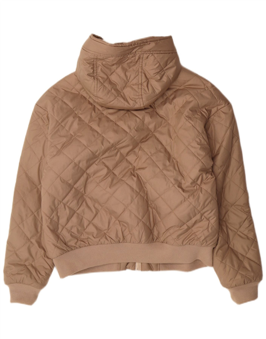 HOLLISTER Ženska prošivena jakna s kapuljačom UK 10 Small Beige Poliester