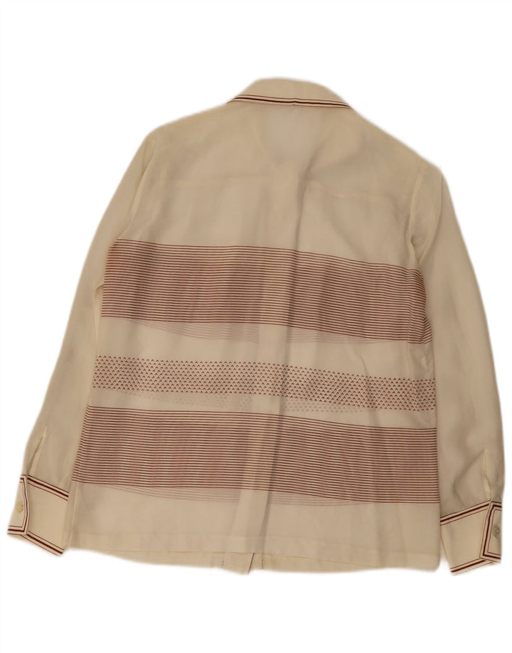Vintage ženska košulja bluza UK 14 srednje bijele pruge