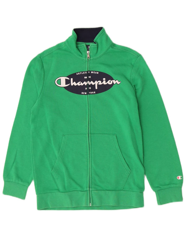 Gornja jakna trenirke Champion Boys Graphic 11-12 Years Large Green Sports
