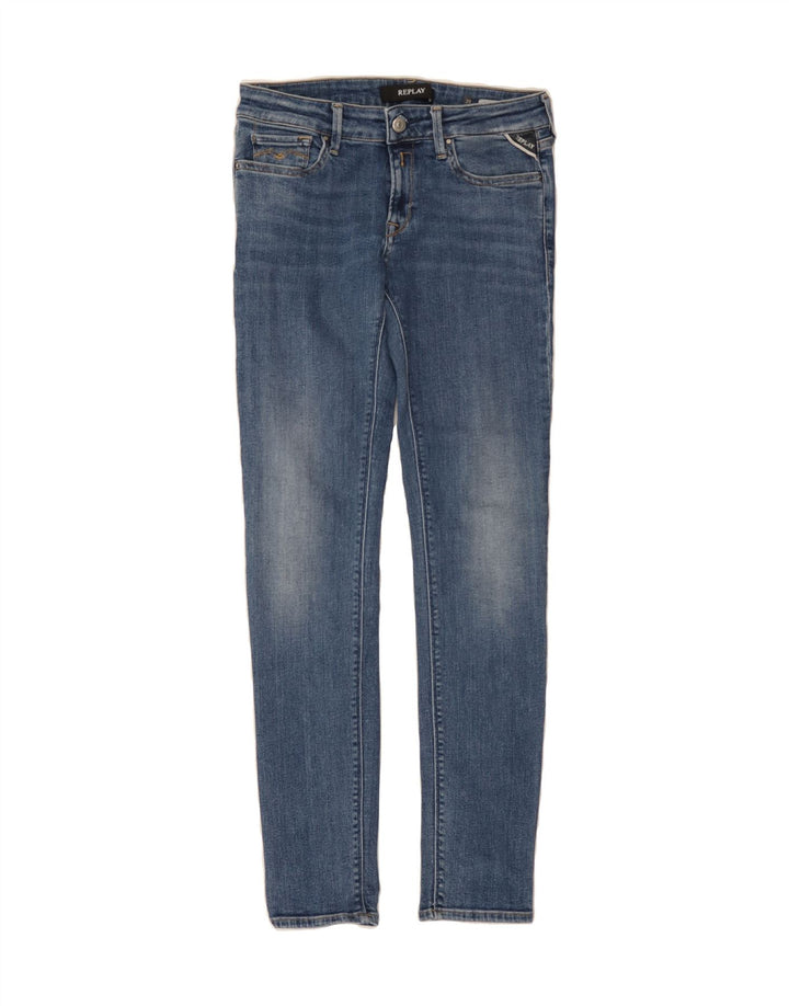 REPLAY Womens Skinny Jeans W29 L30 Blue Vintage Replay and Second-Hand Replay from Messina Hembry 
