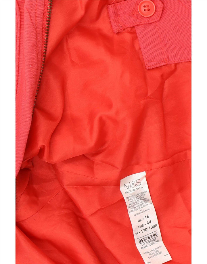 Marks & Spencer ženska pomoćna jakna UK 16 veliki crveni poliamid