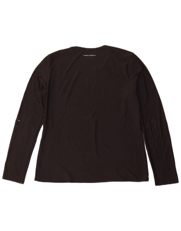 UNDER ARMOUR Ženska majica dugih rukava UK 14 Veliki crni poliester