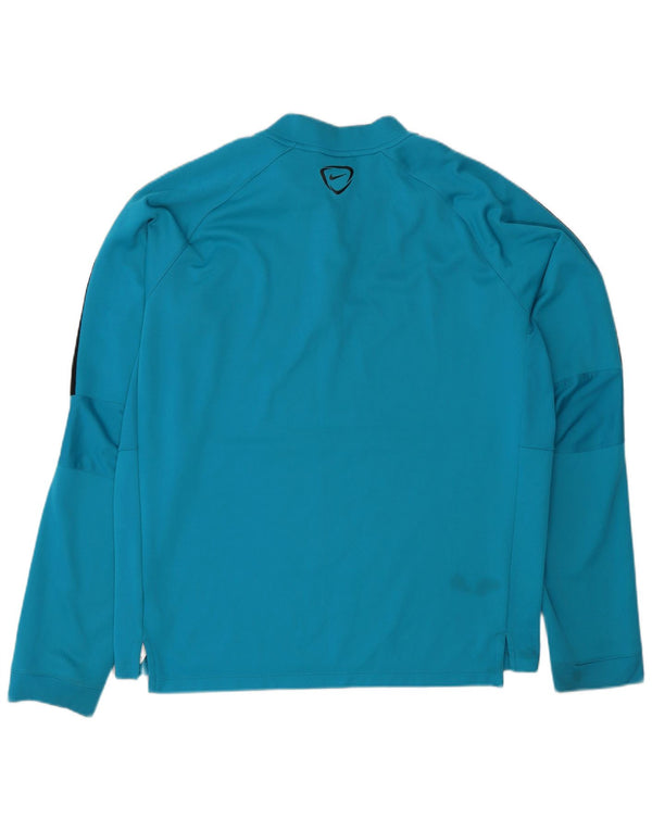 Nike Dri Fit majica s patentnim izrezom i gornji dio trenirke XL plave boje