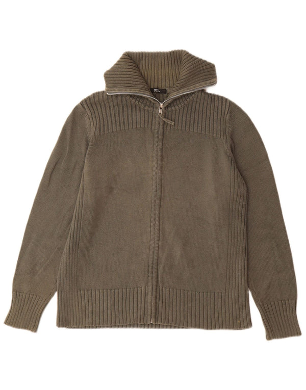 Marks & Spencer ženski kardigan pulover UK 18 XL Kaki pamuk