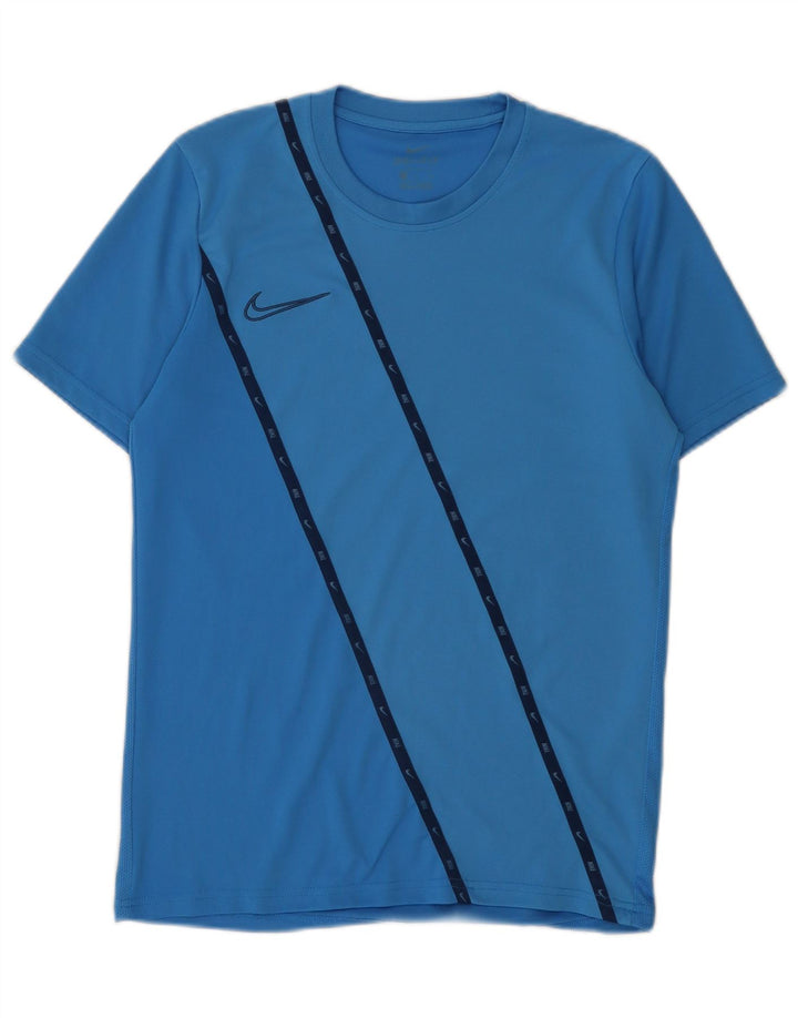 Nike Dri Fit Graphic T-Shirt Top srednje plavi poliester