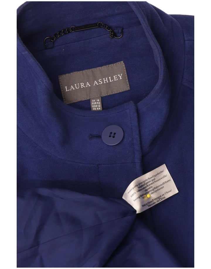 Laura Ashley ženski kaput UK 16 Veliki tamnoplavi pamuk