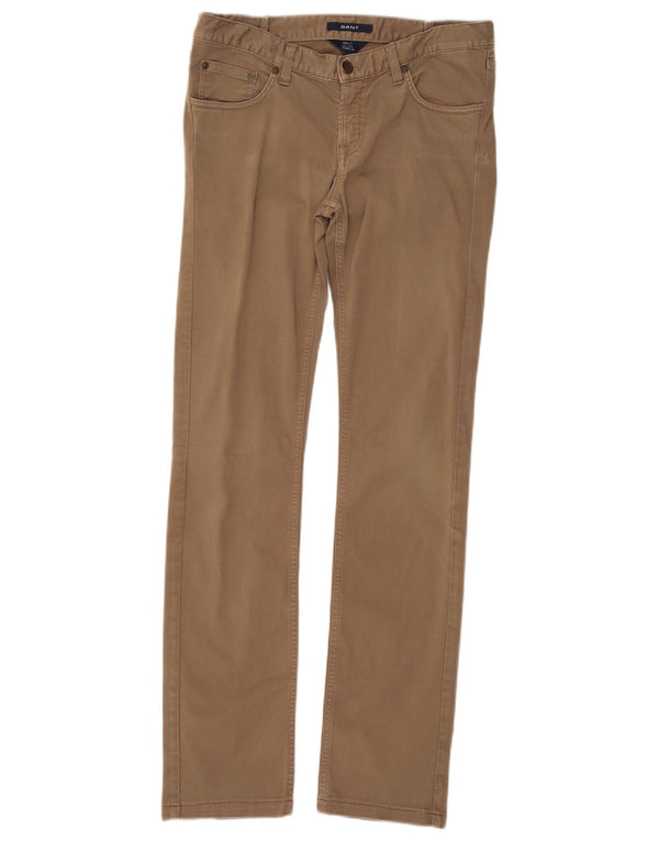 Gant Womens Nelly Low Waist Regular Fit Casual Trousers W30 L31 Beige