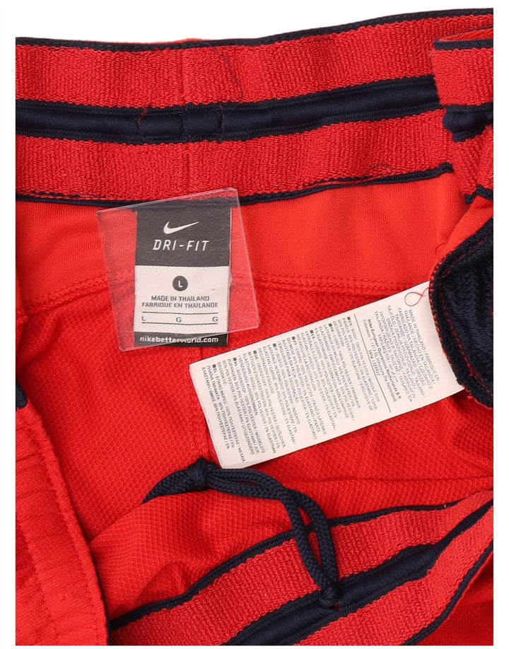 Nike muške Dri Fit sportske kratke hlače velike crvene boje od poliestera
