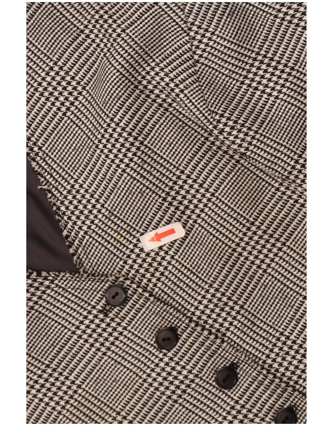 Vintage ženski prsluk UK 16 Large Grey Houndstooth