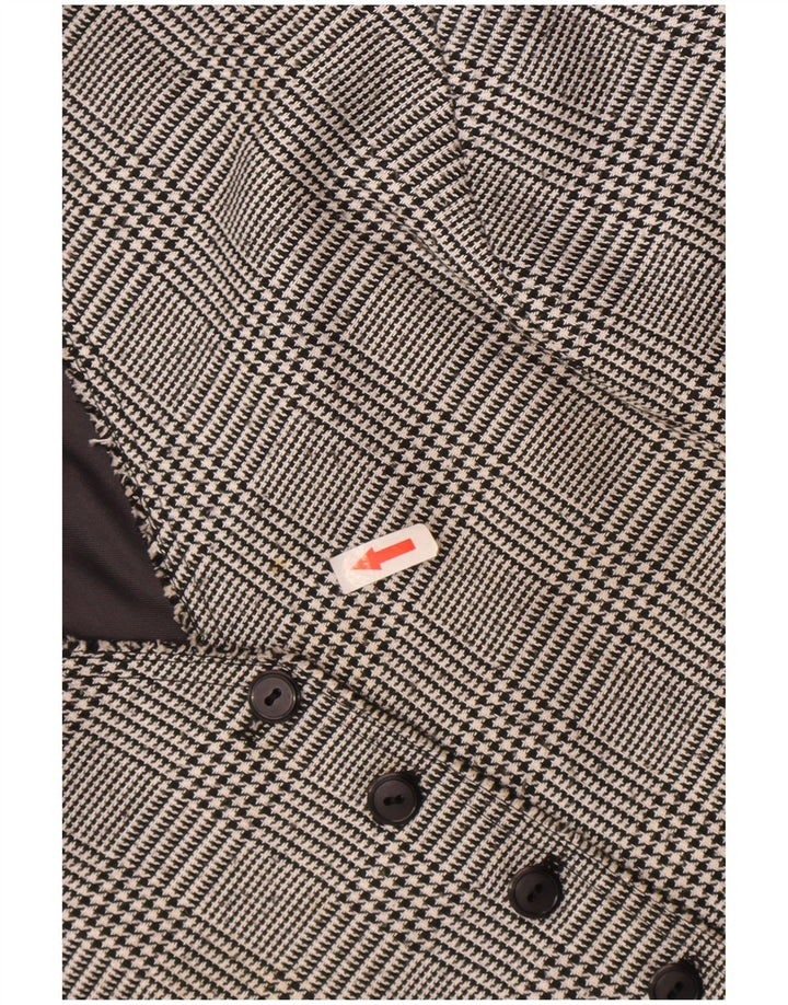 Vintage ženski prsluk UK 16 Large Grey Houndstooth