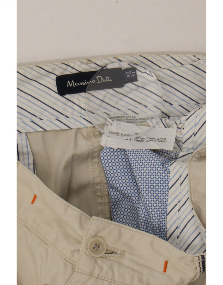 MASSIMO DUTTI Mens Chino Shorts EU 40 Medium W31  Beige Cotton Vintage Massimo Dutti and Second-Hand Massimo Dutti from Messina Hembry 