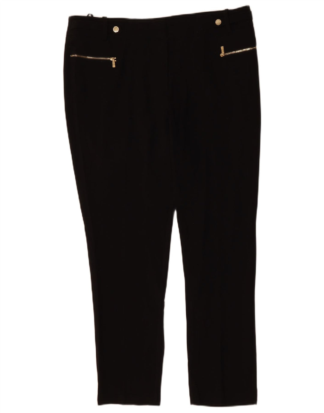 CALVIN KLEIN Ženske uske ležerne hlače US 12 Large W36 L30 Crne