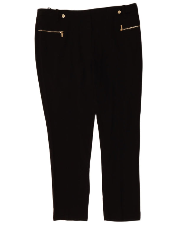 CALVIN KLEIN Ženske uske ležerne hlače US 12 Large W36 L30 Crne