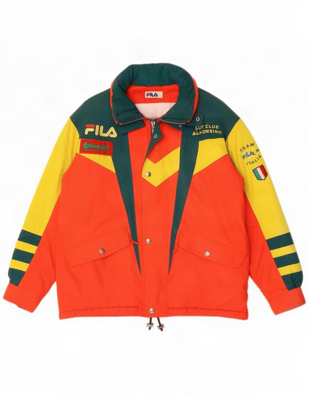 Fila Muška skijaška jakna IT 50 Large Orange Colourblock poliester