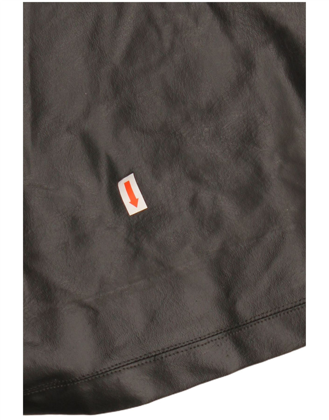 VINTAGE ženski kožni kaput UK 12 srednje crne boje