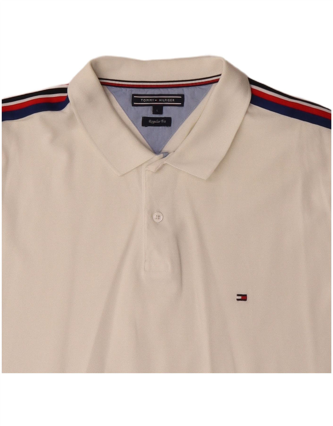 TOMMY HILFIGER Muška polo majica Regular Fit Large Off White Colourblock