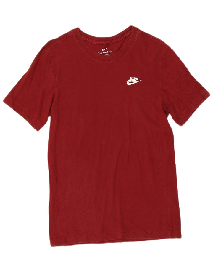 Nike Muška majica kratkih rukava Mala bordo pamuk