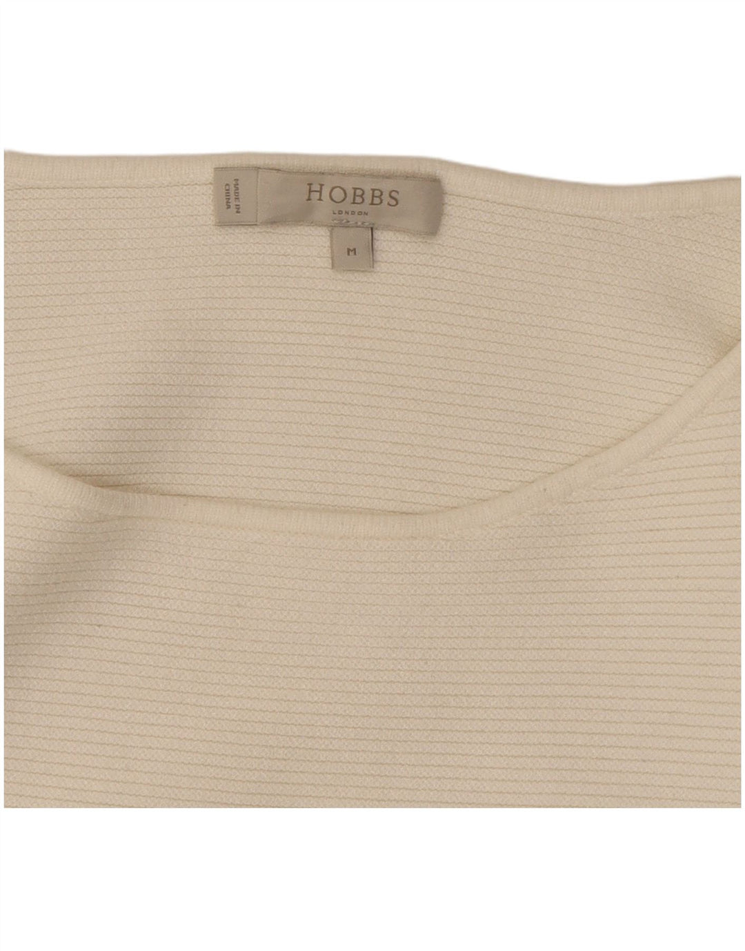 HOBBS Womens Crop Top 3/4 Sleeve UK 14 Medium White