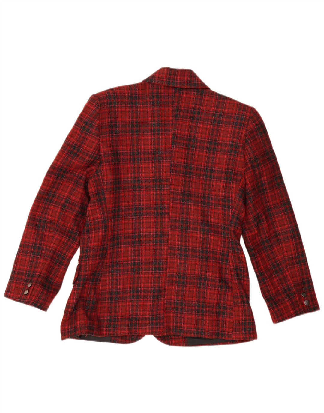 ALEXANDRA Ženska jakna sa 3 gumba IT 46 Veliki crveni karirani vuneni