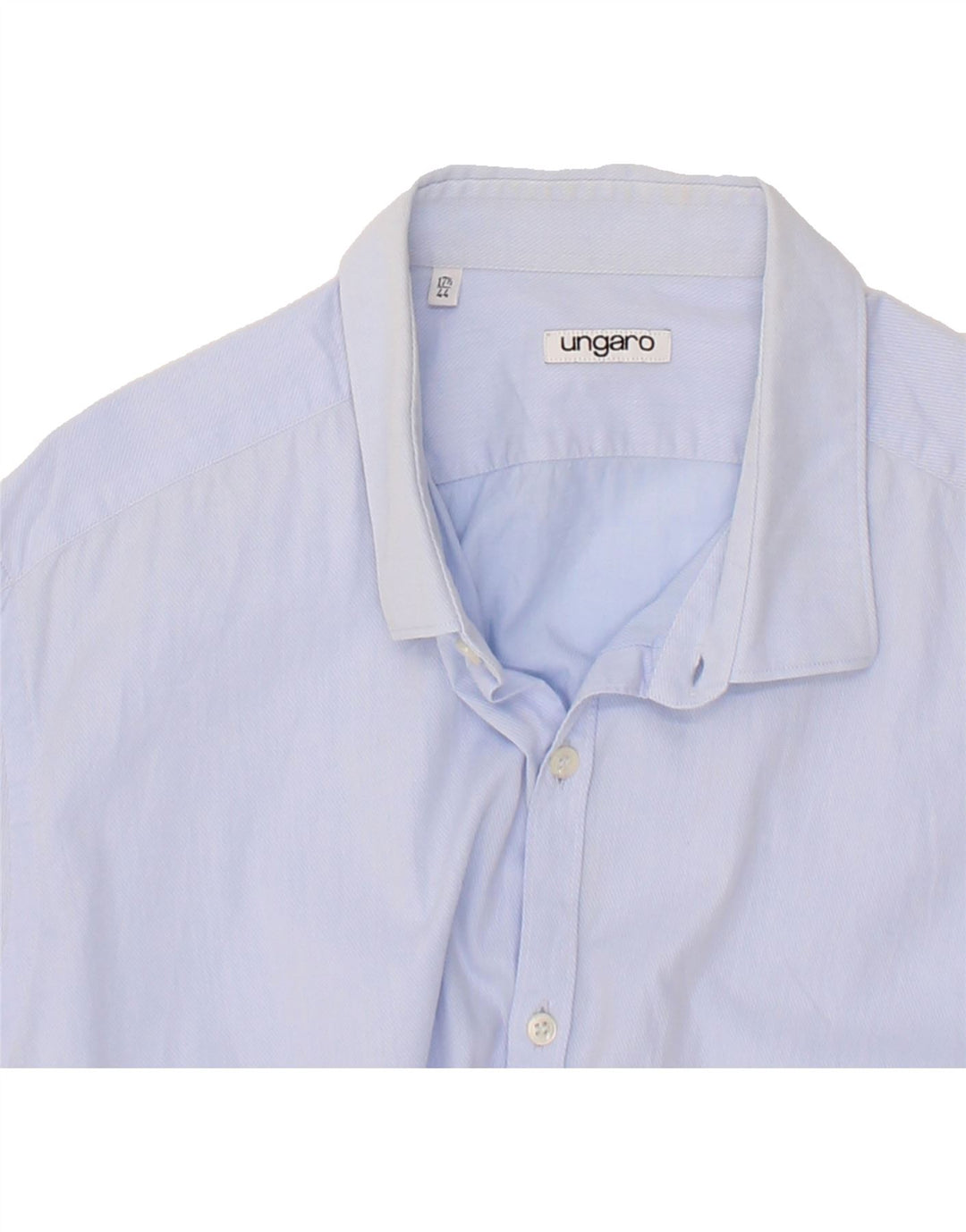 UNGARO Mens Shirt Size 17 1/2 44 XL Blue Cotton Vintage Ungaro and Second-Hand Ungaro from Messina Hembry 