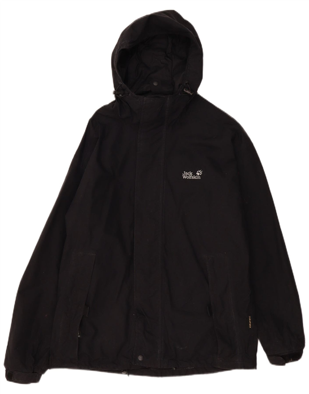 Jack Wolfskin muška kišna jakna s kapuljačom UK 36/38 srednji crni poliamid