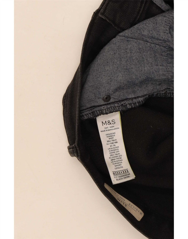 Marks & Spencer ženske uske traperice W30 L29 crni pamuk