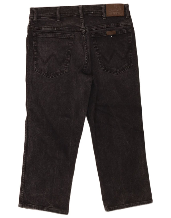 Wrangler Mens Capri Regular Fit Straight Jeans W34 L22 Crni pamuk