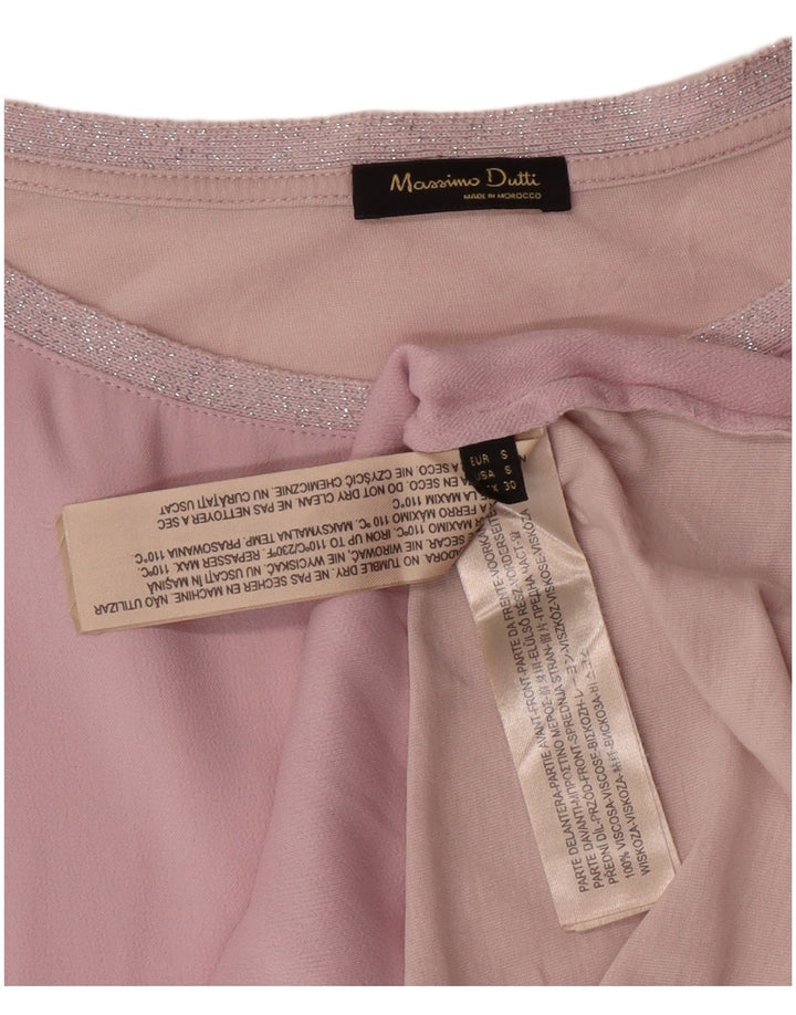 MASSIMO DUTTI Ženska prevelika majica UK 10 Small Pink Colourblock
