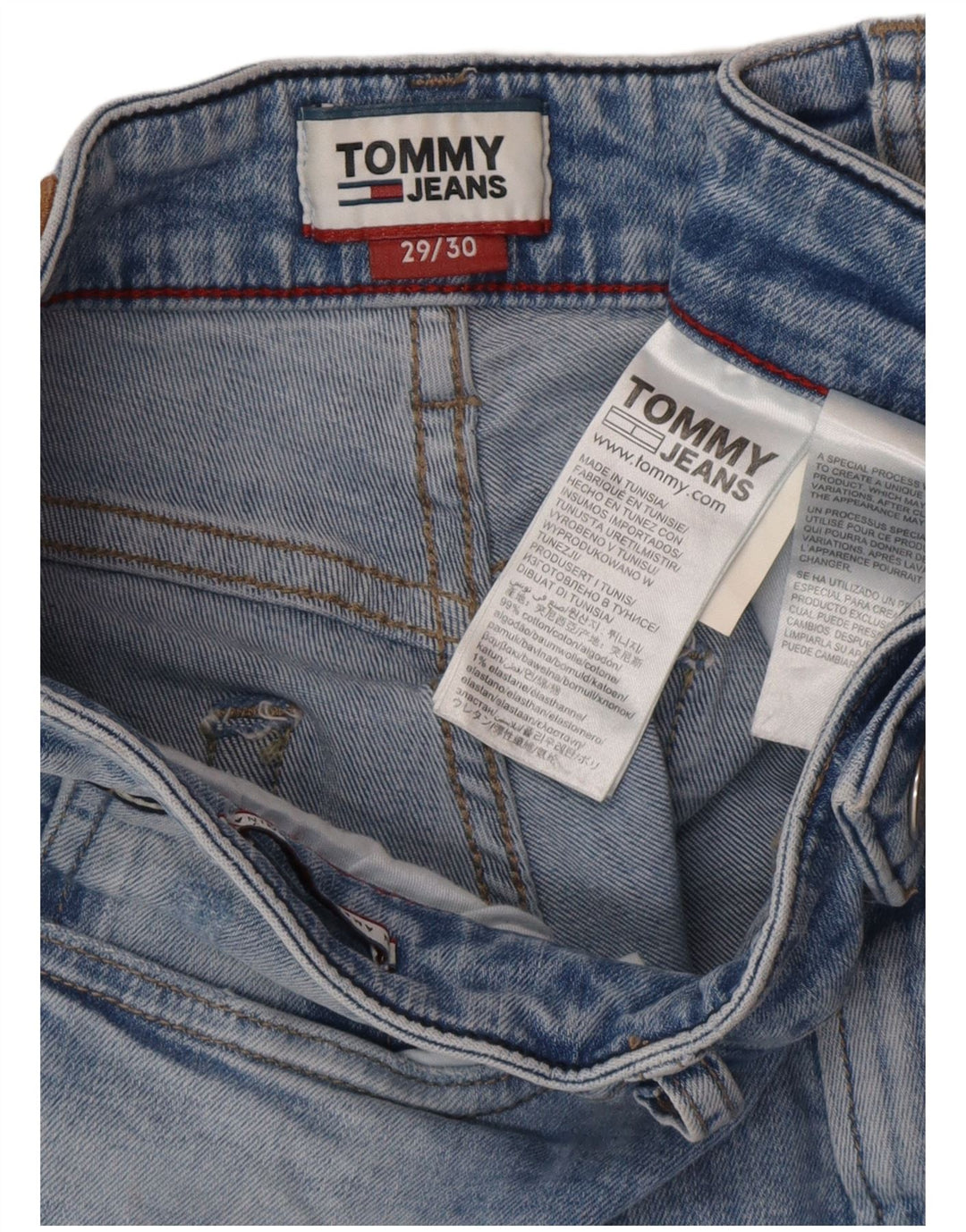 TOMMY HILFIGER Muške uske traperice W29 L30 Plavi pamuk