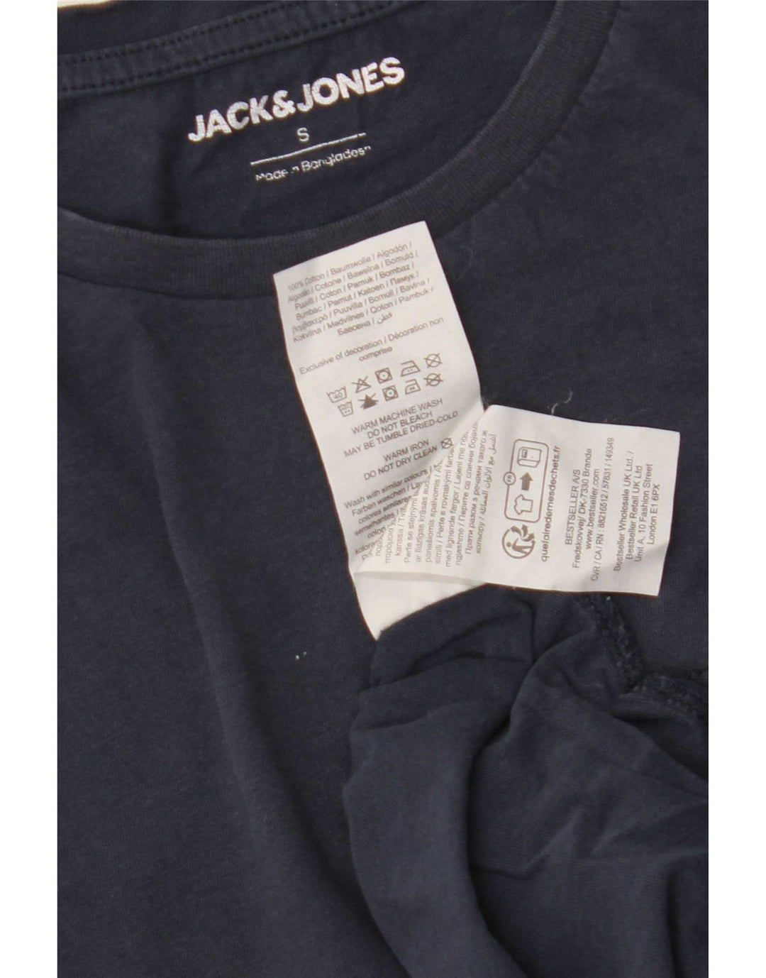 Jack & Jones muška majica kratkih rukava Mala tamnoplava pamuk