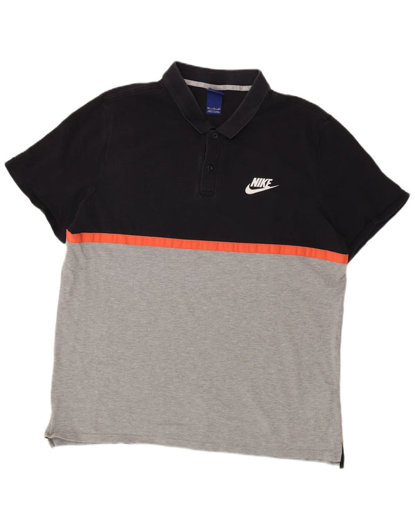 Nike muška polo majica 2XL pamuk u crnoj boji