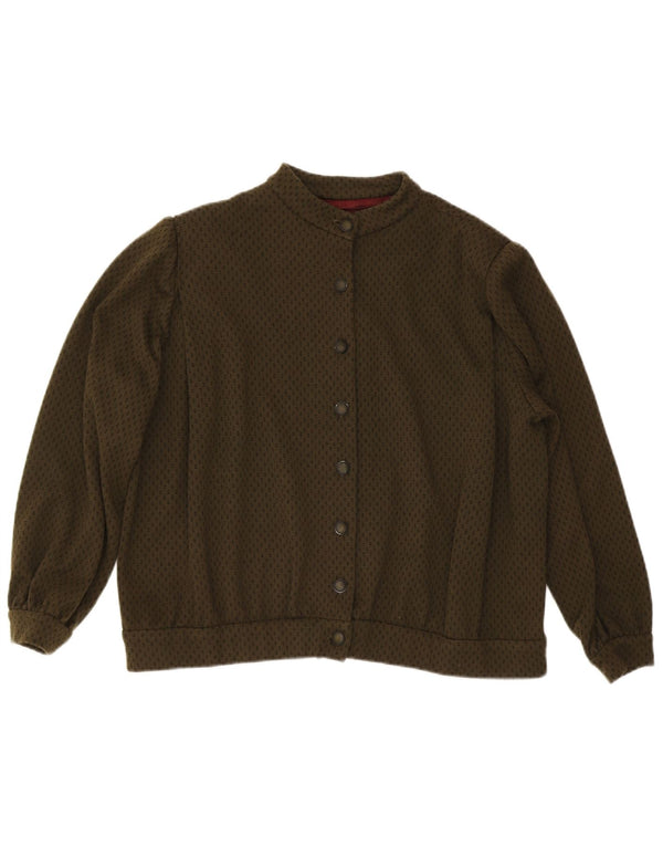 Vintage ženska bomber jakna UK 20 2XL kaki točkasta