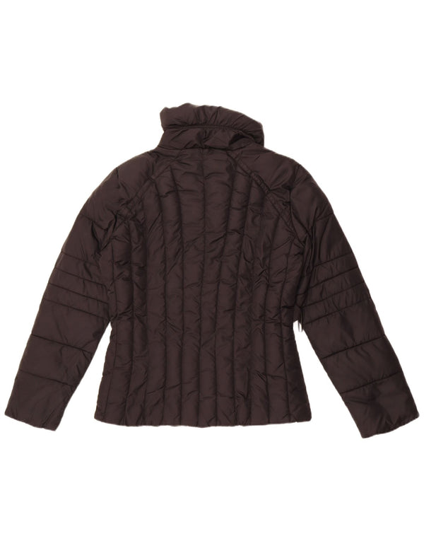 Zara ženska podstavljena jakna UK 14 Srednji crni poliester